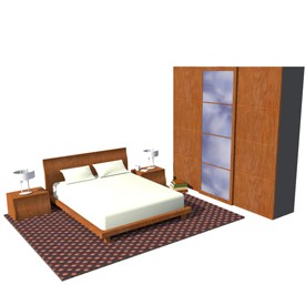 Old bedroom 3D Object | FREE Artlantis Objects Download